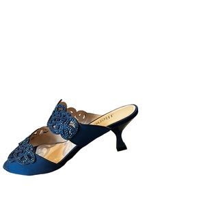 J. Renee Francie formal mules. 8W. NWT. Navy Sparkle